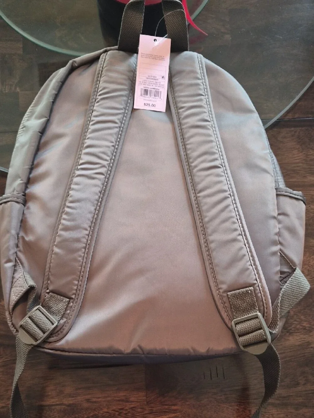wild fable taupe nylon backpack with front pocket